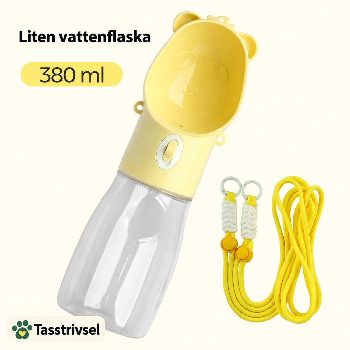 Reseflaska för hund – vatten och valbart foderfack