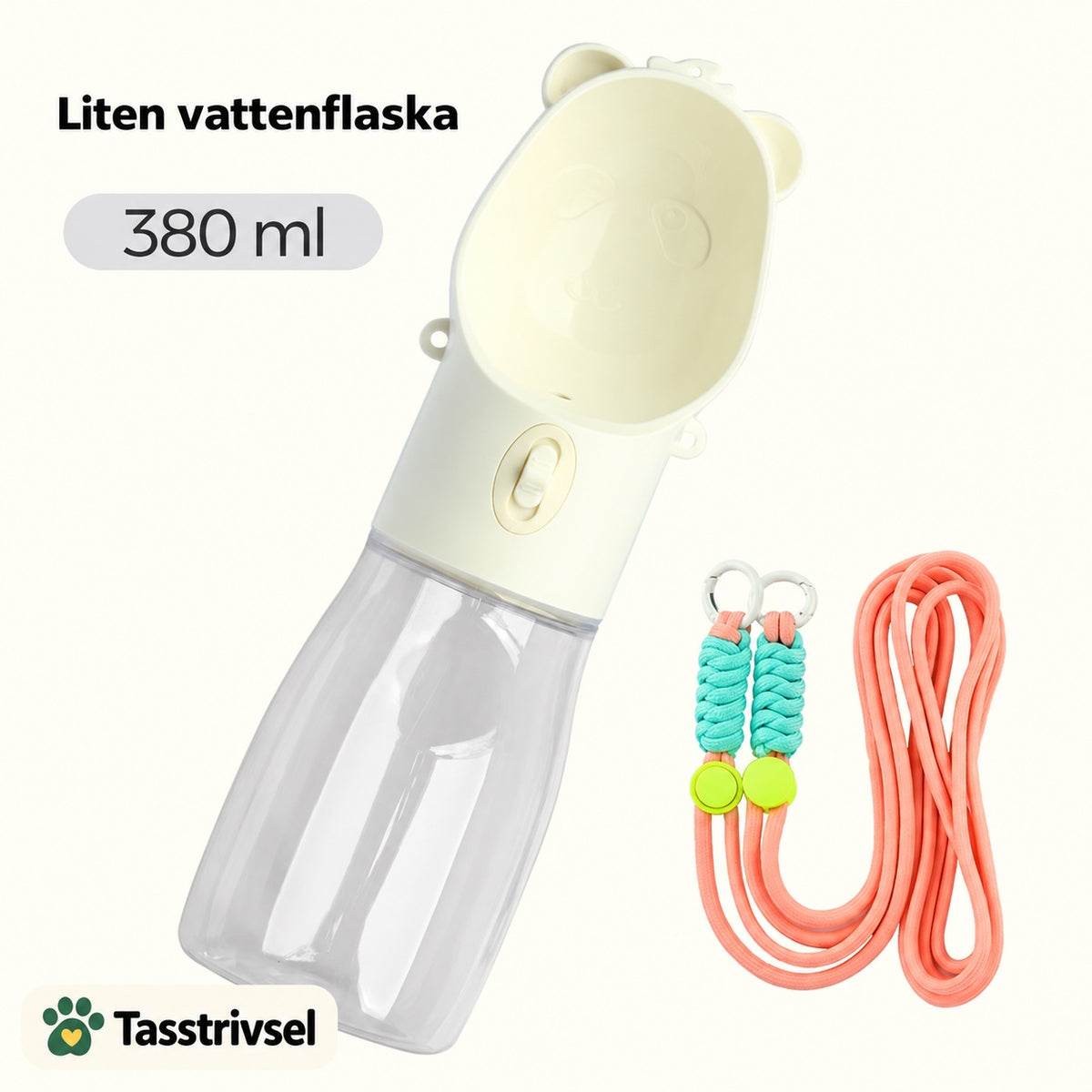 Cremevit vattenflaska för hund, 380 ml