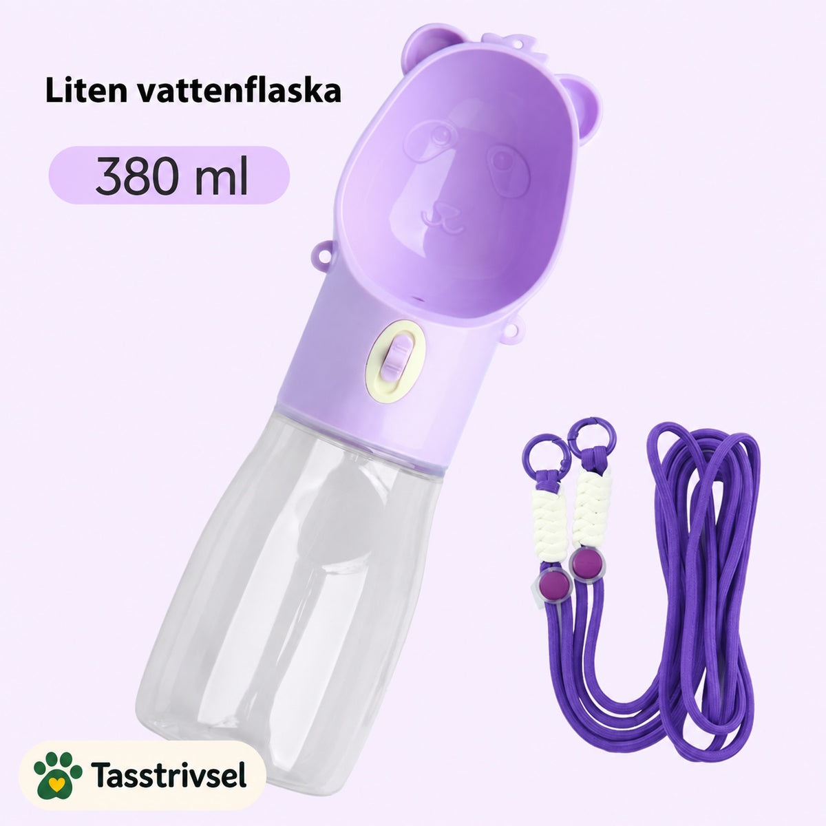 lila vattenflaska 380 ml