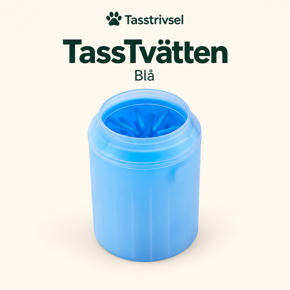 Blå TassTvätten för skonsam rengöring av hundtassar