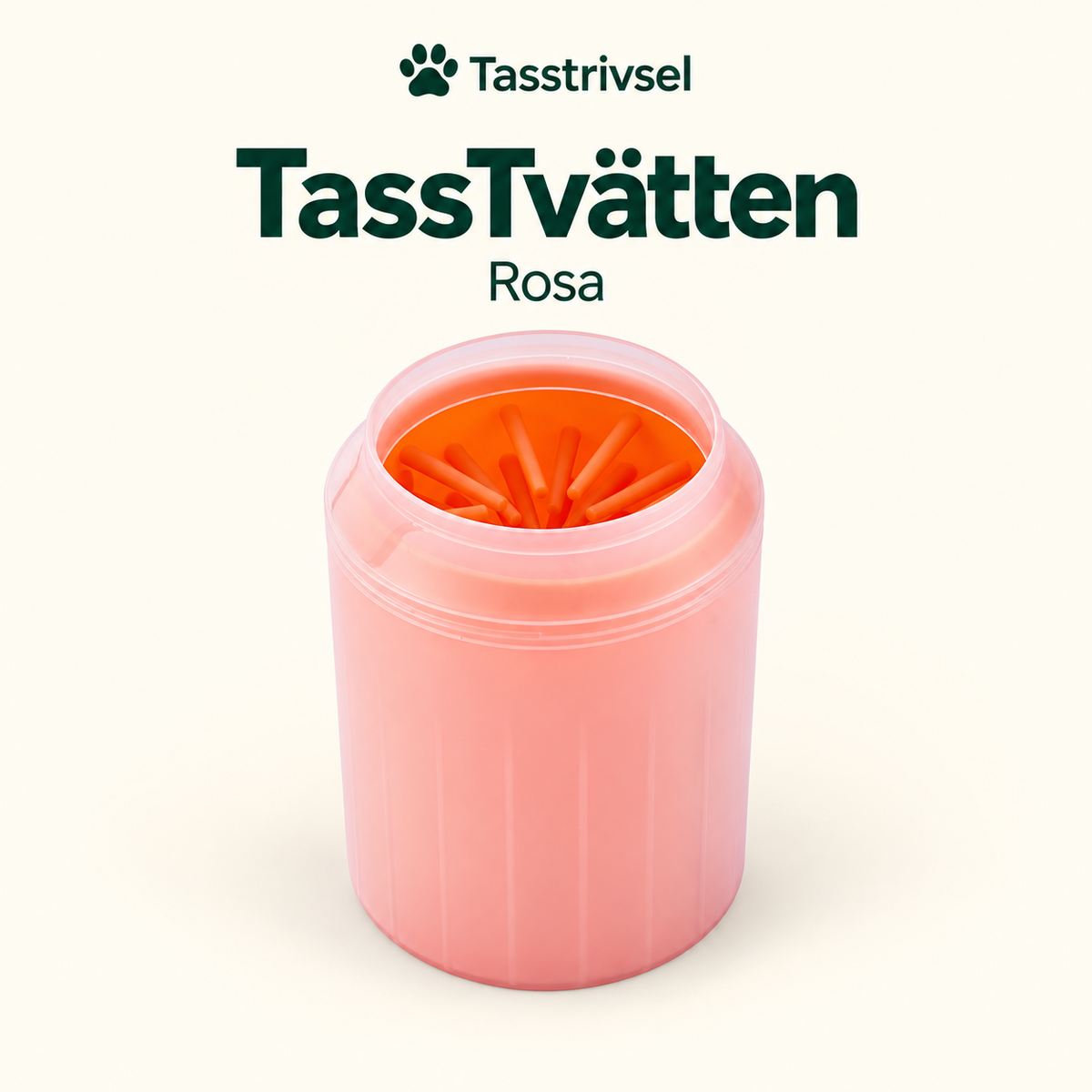 Rosa TassTvätten för skonsam rengöring av hundtassar