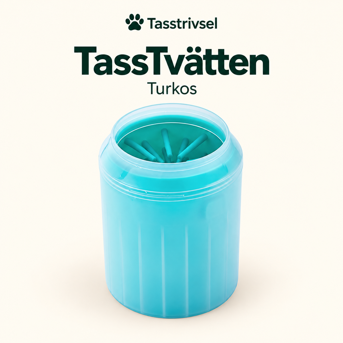 Turkos TassTvätten för skonsam rengöring av hundtassar